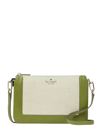 Kate Spade New York Lena Canvas Colorblock Double Compartment Crossbody