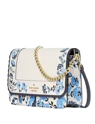 Kate Spade New York Madison Peacock Floral Printed Willow Flap Convertible Crossbody