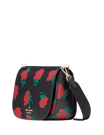 Kate Spade New York Madison Rose Toss Printed Saddle Bag