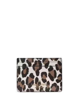 Kate Spade New York Madison Spotted Leopard Small Slim Card Holder