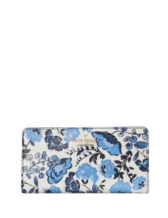 Kate Spade New York Madison Vase Floral Large Slim Bifold Wallet