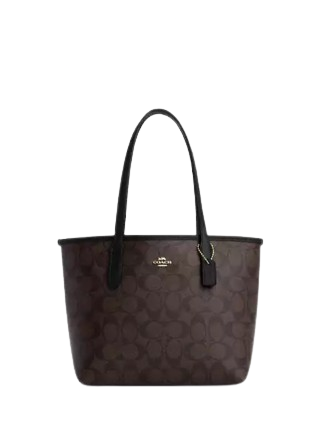 Coach Mini City Tote In Signature Canvas