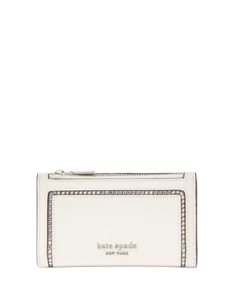 Kate Spade New York Morgan Crystal Inlay Small Slim Bifold Wallet