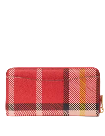 Kate Spade New York Morgan Museum Plaid Zip-around Continental Wallet