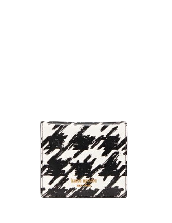 Kate Spade New York Morgan Painterly Houndstooth Small Bifold Wallet