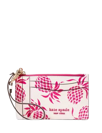 Kate Spade New York Morgan Pineapple Embossed Coin Card Case Wristlet