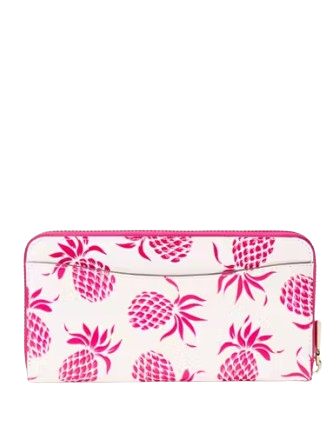 Kate Spade New York Morgan Pineapple Embossed Zip Around Continental Wallet