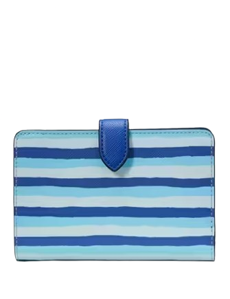 Kate Spade New York Schuyler Wave Stripe Medium Compact Bifold Wallet