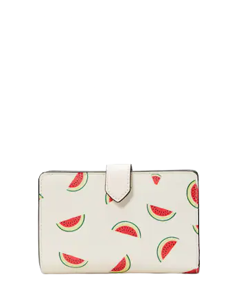 Kate Spade New York Staci Watermelon Party Medium Compact Bifold Wallet