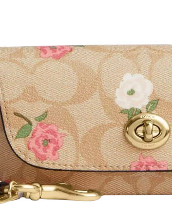 Coach Sunglass Case In Signature Canvas With Floral Print