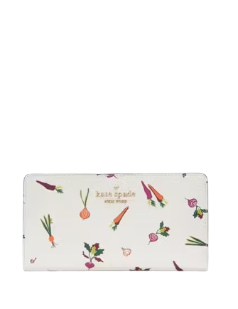 Kate Spade New York Harvest Time Printed Large Slim Bifold Wallet