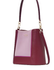 Kate Spade New York Lena Suede Colorblock Bucket Bag Blackberry Preserves