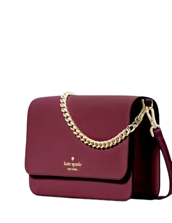 Kate Spade New York Madison Saffiano Leather Flap Convertible Crossbody Blackberry Preserves