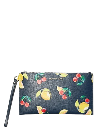 Michael Michael Kors Jet Set Travel Large Sequined Fruit Print Wristlet