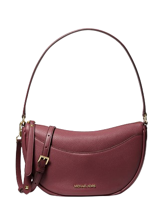 Michael Michael Kors Dover Medium Pebbled Leather Crossbody Bag Oxblood