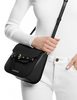 Michael Michael Kors Emilia Small Leather Crossbody Bag Black