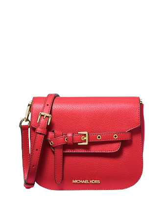 Michael Michael Kors Emilia Small Leather Crossbody Bag Bright Red