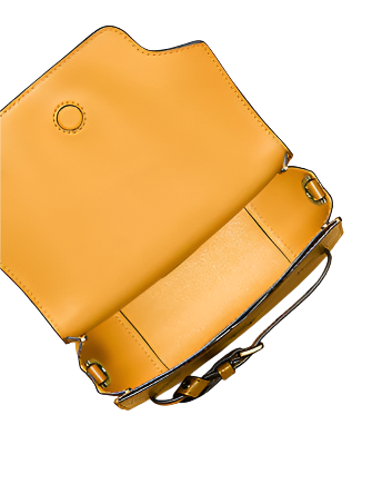 Michael Michael Kors Emilia Small Leather Crossbody Bag Golden Rod 