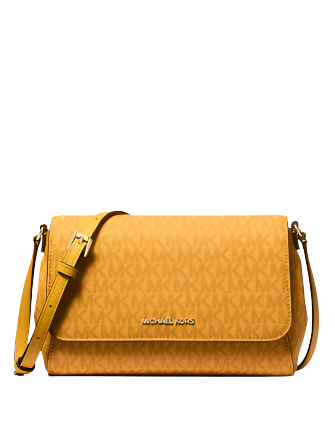 Michael Michael Kors Medium Logo Convertible Crossbody Bag Golden Rod