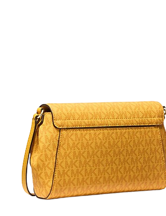 Michael Michael Kors Medium Logo Convertible Crossbody Bag Golden Rod