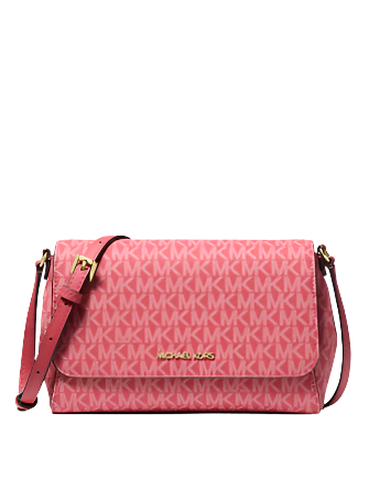 Michael Michael Kors Medium Logo Convertible Crossbody Bag Light Berry Sorbet