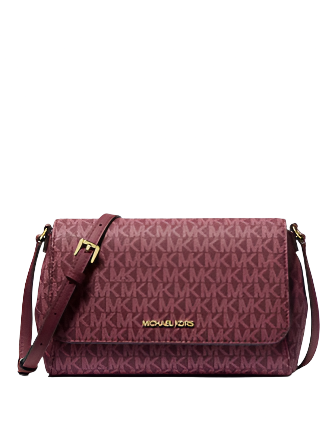 Michael Michael Kors Medium Logo Convertible Crossbody Bag Oxblood