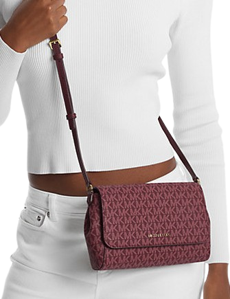 Michael Michael Kors Medium Logo Convertible Crossbody Bag Oxblood