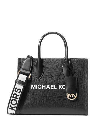 Michael Michael Kors Mirella Small Pebbled Leather Crossbody Bag Black