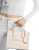 Michael Michael Kors Mirella Small Pebbled Leather Crossbody Bag Light Cream