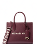 Michael Michael Kors Mirella Small Pebbled Leather Crossbody Bag Oxblood