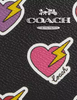 Coach Snap Wallet With Heart Bolt Print