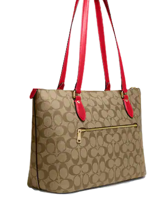 Coach Gallery Tote Bag Signature Canvas Brown in Coated Canvas