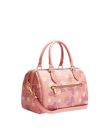 Coach Rowan Satchel With Lovely Butterfly Print