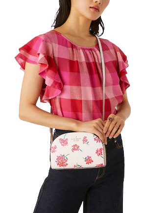 Kate Spade New York Perry Floral Leather Dome Crossbody