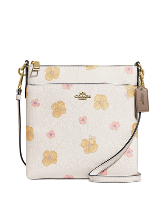 Coach Pansy Print Mini Kitt Crossbody