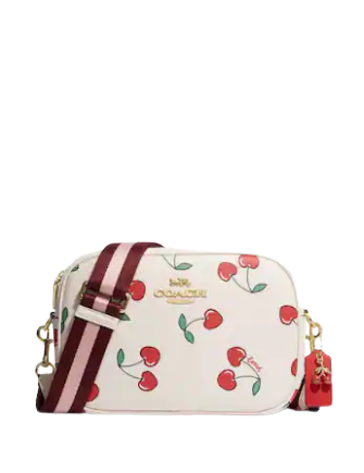 Coach Jamie Camera Bag With Heart Cherry Print