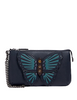 Coach Large Wristlet With Butterfly Applique