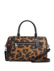 Coach Rowan Satchel In Signature Canvas With Leopard Print