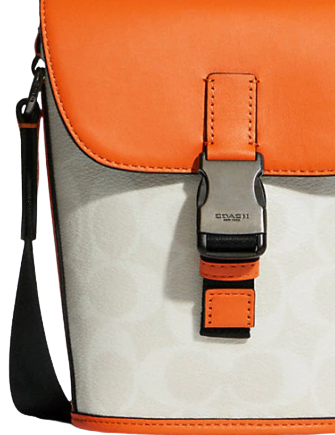 Coach Track Small Flap Crossbody In Signature Canvas