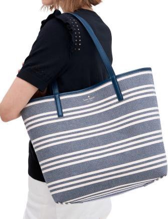 Kate Spade New York Arch Place Mya Fabric Stripe Tote