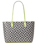 Kate Spade New York Hollie Spade Clover Geo Neon Trim Large Tote