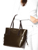 Michael Michael Kors Signature Glossy Voyager East West Tote